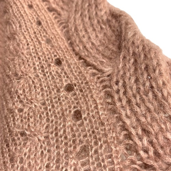 New Banana Republic Peach Lightweight Cable Knit Cardigan Sweater Sz Small - Picture 10 of 14